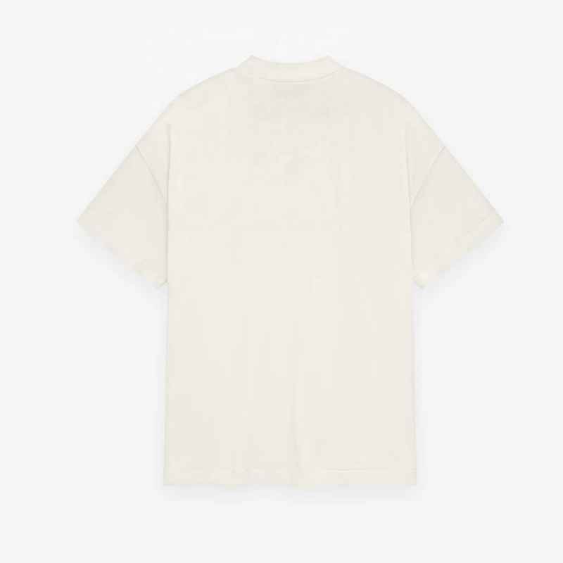 Cream crew-neck T-shirt — custom apparel style reference